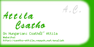 attila csatho business card